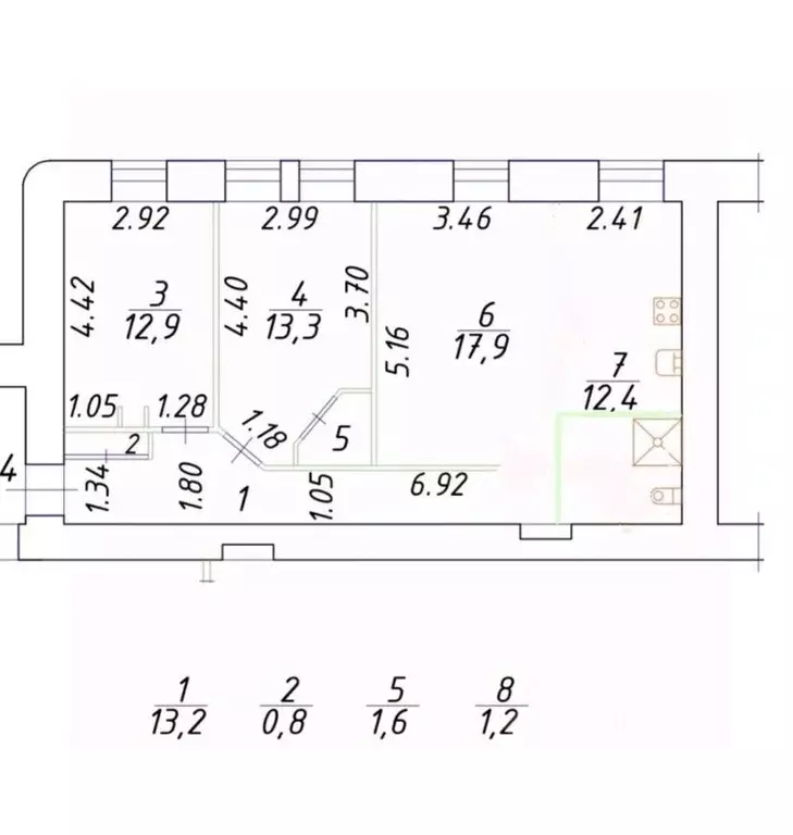 2-к кв. Санкт-Петербург ул. Воскова, 15-17 (74.0 м) - Фото 1
