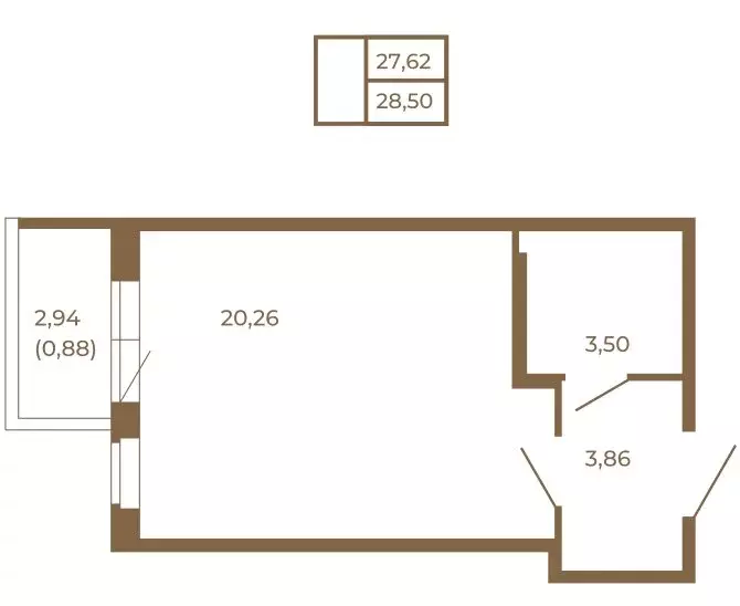 Квартира-студия: Сертолово, ЖК Новая История (28.5 м) - Фото 2
