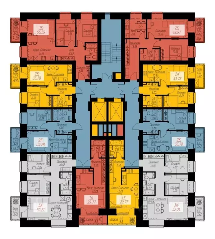 3-к кв. Красноярский край, Красноярск Семафорная ул., 441а (55.29 м) - Фото 1