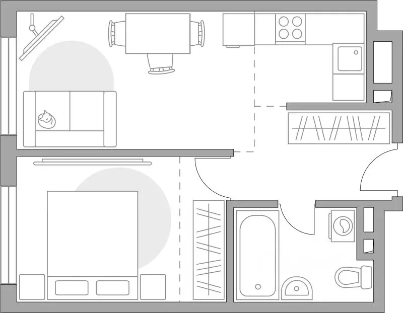 2-к кв. Москва Билак Коломенское жилой комплекс (41.07 м) - Фото 1