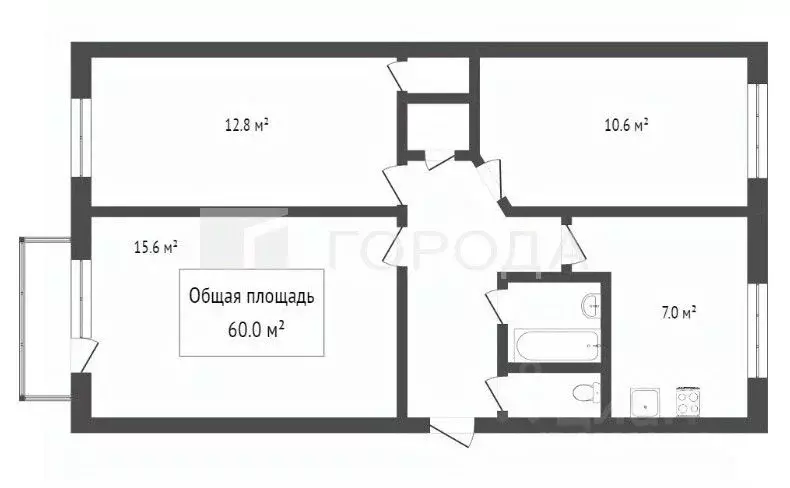 3-к кв. Новосибирская область, Новосибирск ул. Дуси Ковальчук, 396/1 ... - Фото 1