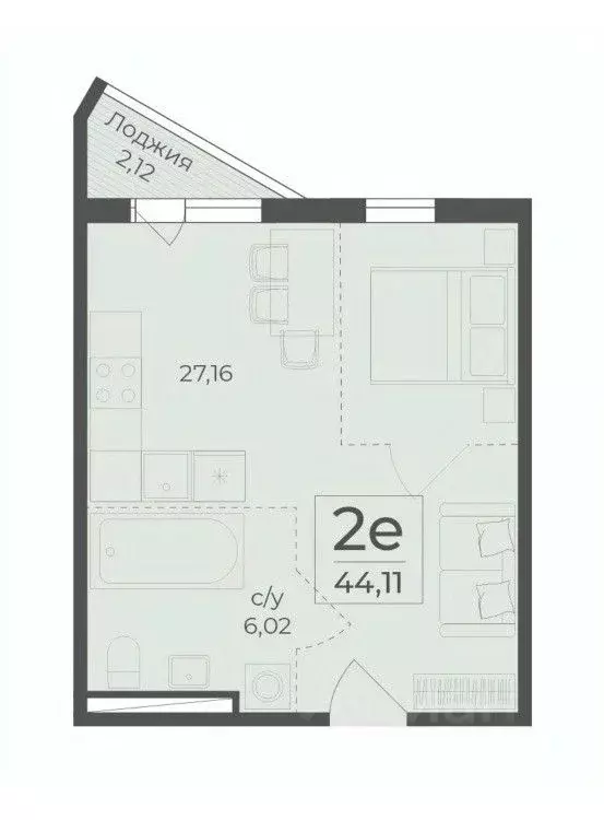 2-к кв. Крым, Ялта городской округ, Массандра пгт  (44.11 м) - Фото 0