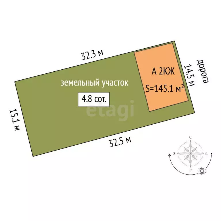 Дом в село Ембаево, Луговая улица (145.1 м) - Фото 1