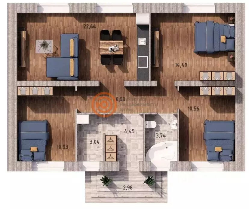 Дом в Тюменская область, Тюмень  (79 м) - Фото 2