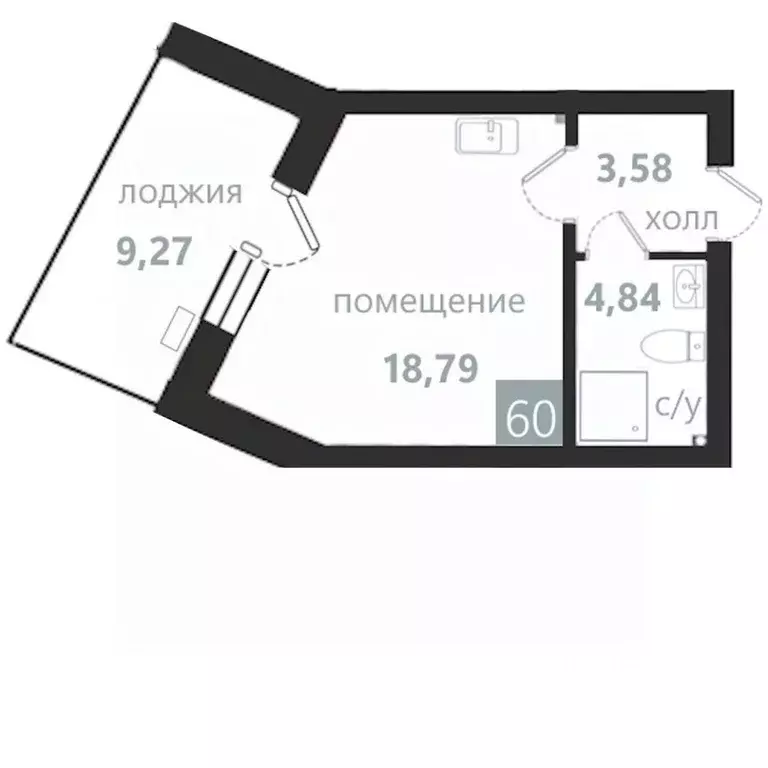 1-к кв. Калининградская область, Балтийск ул. Чехова (36.48 м) - Фото 1