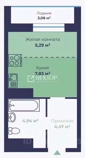 2-к кв. Ярославская область, Ярославль Чернопрудная ул., 15 (46.67 м) - Фото 2