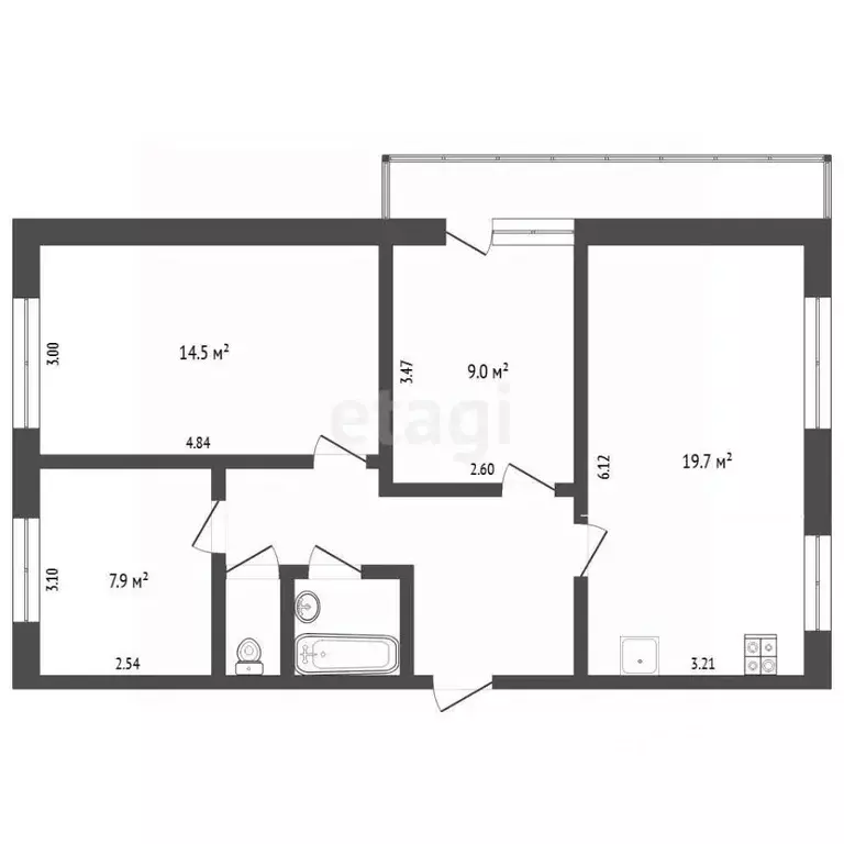 3-к кв. Тюменская область, Тюмень Широтная ул., 111 (64.0 м) - Фото 2