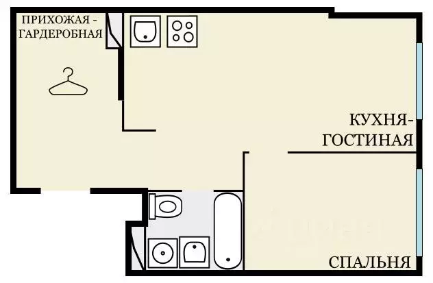 1-к кв. Москва Люблинская ул., 74к1 (41.0 м) - Фото 2
