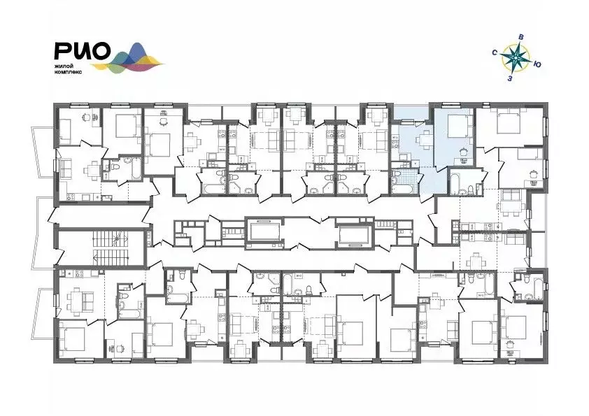 1-к кв. Удмуртия, Ижевск Воткинский жилрайон, Рио жилой комплекс, 2 ... - Фото 2