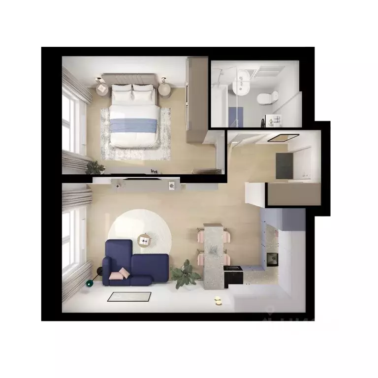 1-к кв. Ярославская область, Ярославль Волга Парк жилой комплекс (42.7 ... - Фото 2