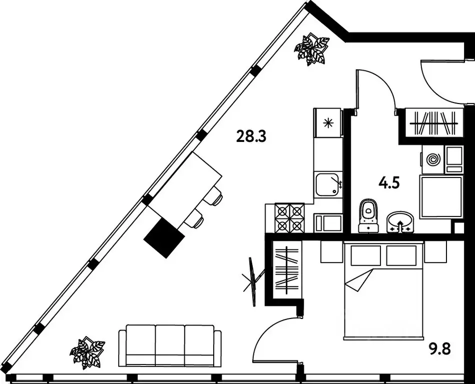 2-к кв. Санкт-Петербург Московский просп., 115В (42.6 м) - Фото 0