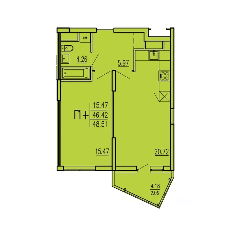 1-к кв. Пензенская область, Пенза Засурье мкр, Акварель жилой комплекс ... - Фото 1
