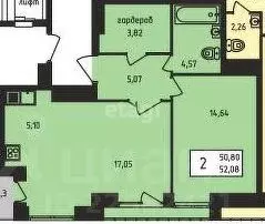 1-к кв. Удмуртия, Ижевск ул. Максима Горького, 151 (51.3 м) - Фото 2