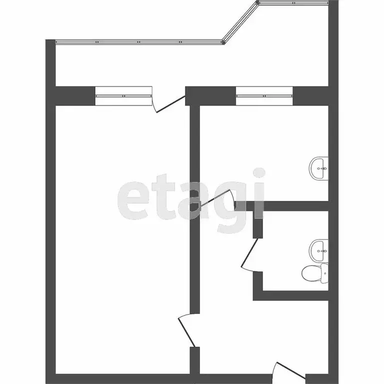 1-комнатная квартира: Томск, Береговая улица, 17 (34.6 м) - Фото 1