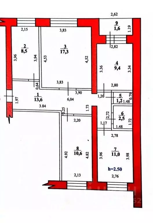 4-к кв. Башкортостан, Стерлитамак Коммунистическая ул., 96 (74.1 м) - Фото 2