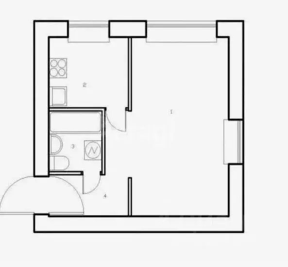 1-к кв. Хабаровский край, Хабаровск Северный мкр, ул. Стрельникова, 1 ... - Фото 1