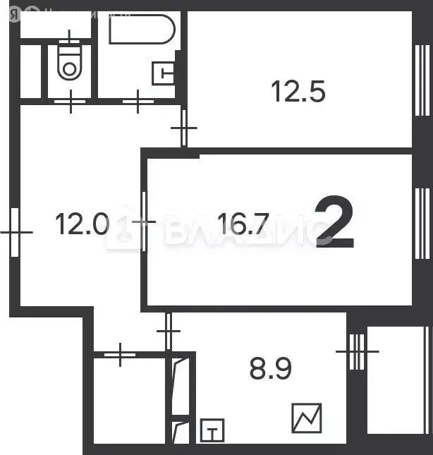 2-комнатная квартира: Москва, Волгоградский проспект, 97к3 (56.7 м) - Фото 1