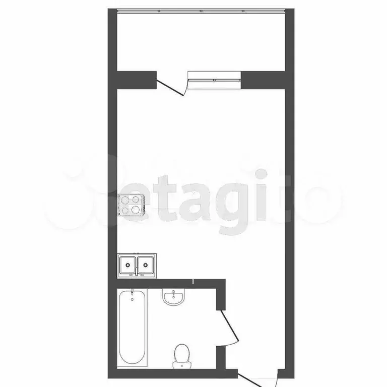 Квартира-студия, 23 м, 13/16 эт. - Фото 0