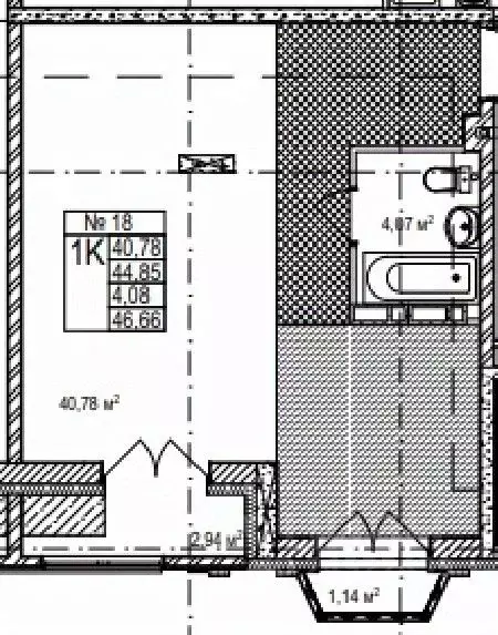 1-к кв. Нижегородская область, Нижний Новгород Малая Ямская ул. (46.66 ... - Фото 0