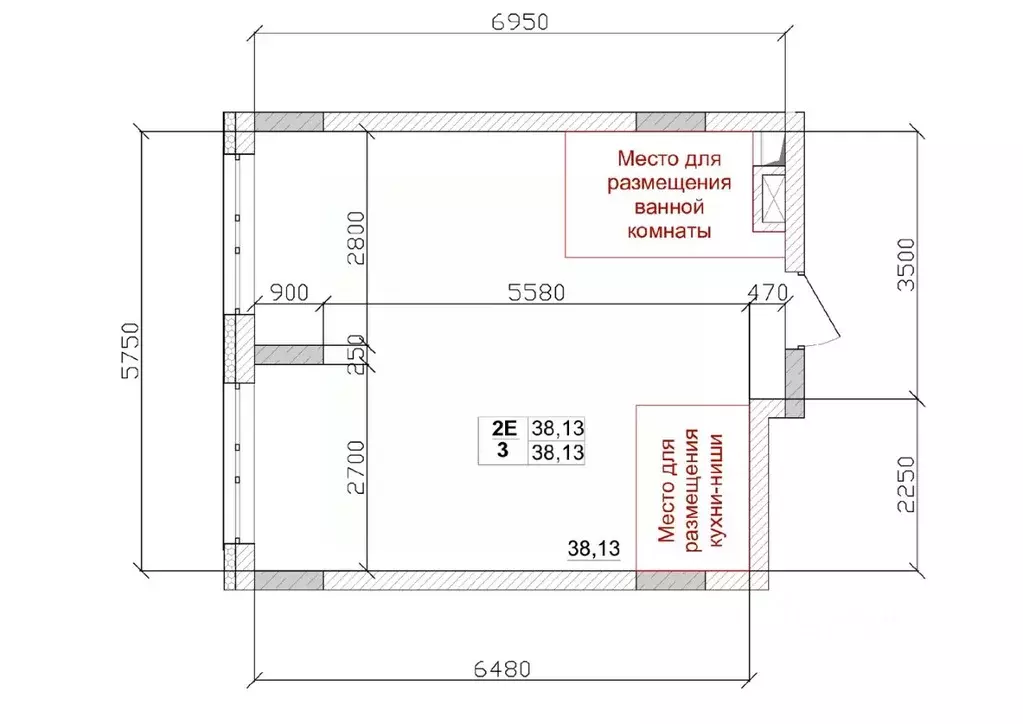 2-к кв. Кемеровская область, Кемерово ул. Дружбы, 11 (38.13 м) - Фото 1