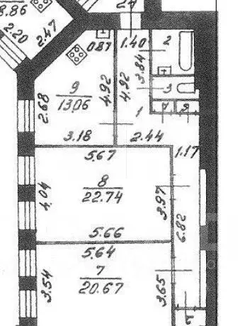 2-к кв. Санкт-Петербург ул. Достоевского, 38 (82.8 м) - Фото 2