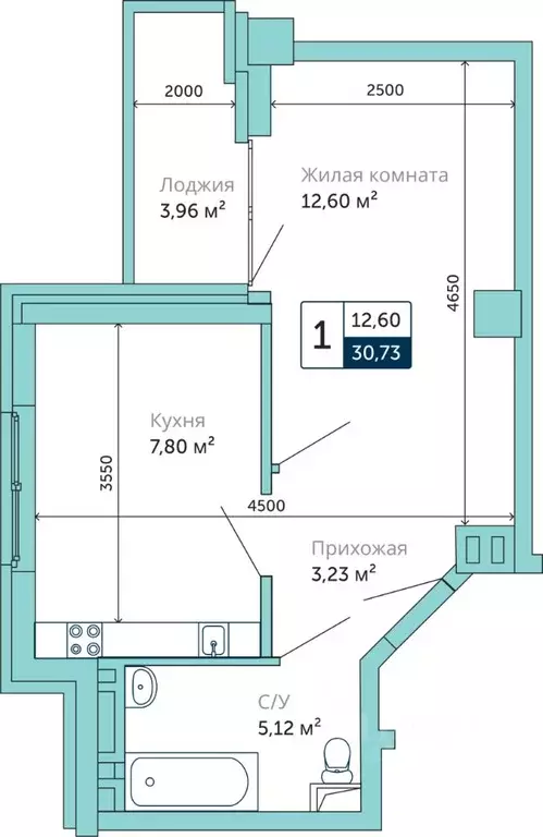 1-к кв. Ростовская область, Батайск ул. Бекентьева, 10 (30.73 м) - Фото 0