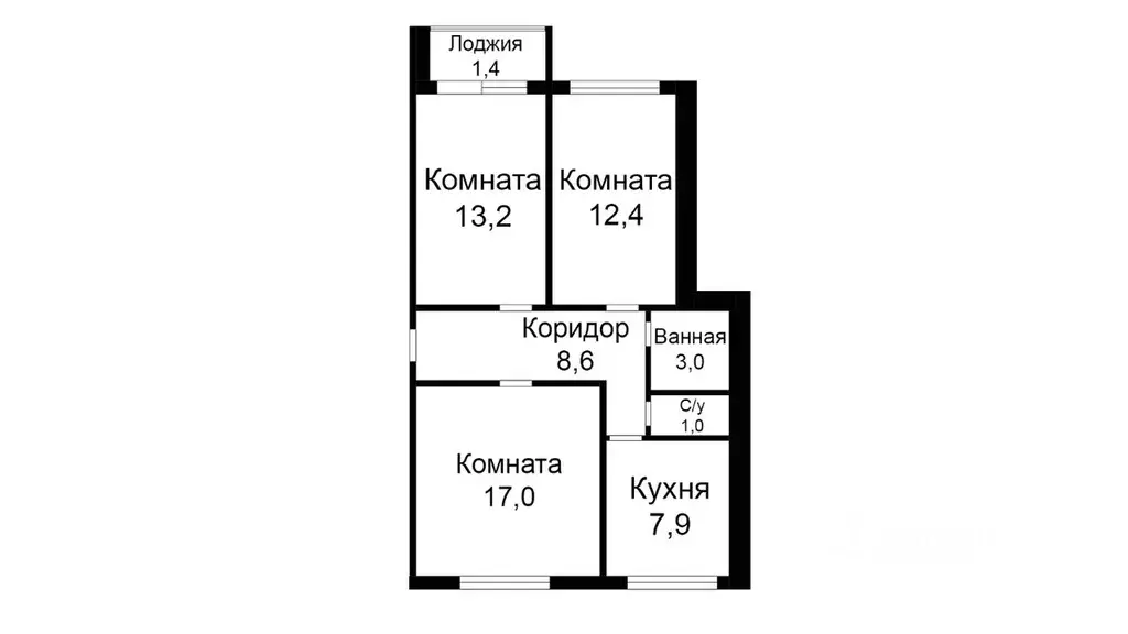 3-к кв. Москва Кантемировская ул., 3К6 (65.0 м) - Фото 2