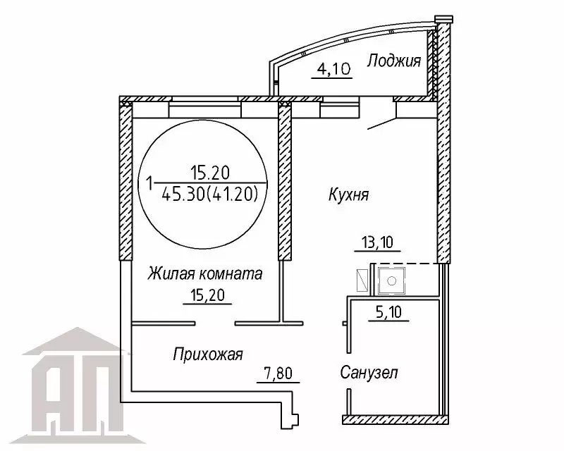 1-комнатная квартира: Тверь, улица Спартака, 2 (45.3 м) - Фото 0