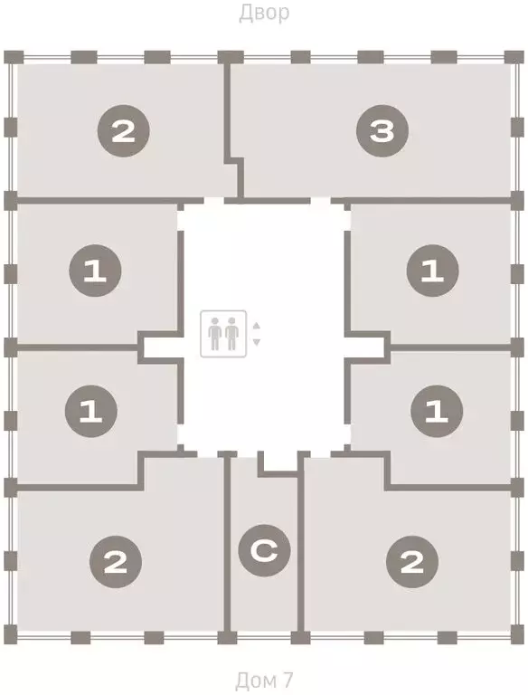 2-комнатная квартира: тюмень, краснооктябрьская улица, 4к3 (67.73 м) - Фото 1