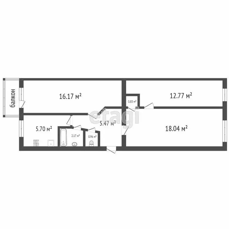 2-комнатная квартира: Ульяновск, Кооперативная улица, 97 (84.1 м) - Фото 0