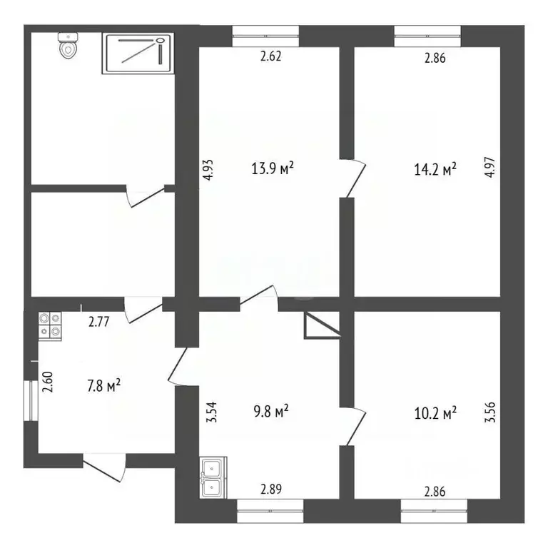 Дом в Крым, Сакский район, с. Охотниково ул. Комсомольская (72 м) - Фото 1