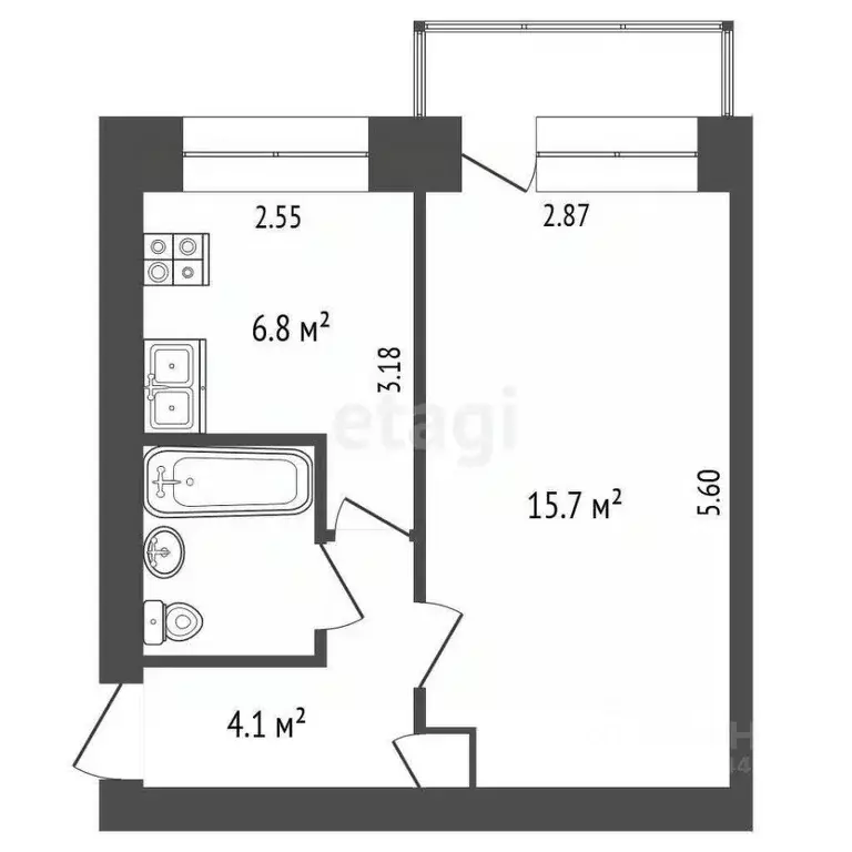 1-к кв. Владимирская область, Петушки ул. Строителей, 8 (29.5 м) - Фото 2