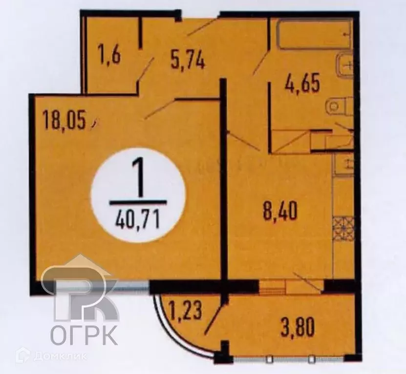 Продаётся 1-к квартира, 40.7 м - Фото 0