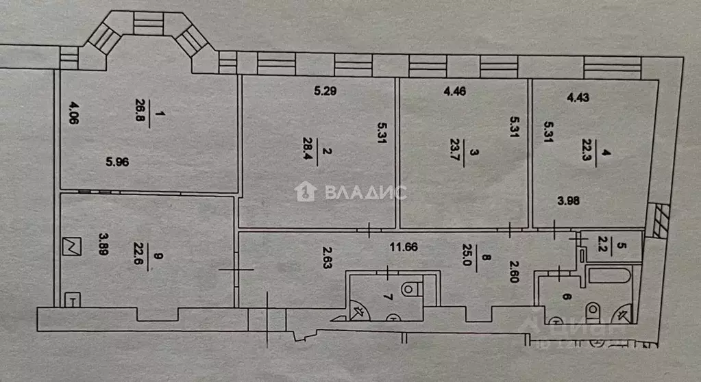 4-к кв. Москва ул. Арбат, 27/47 (161.1 м) - Фото 1