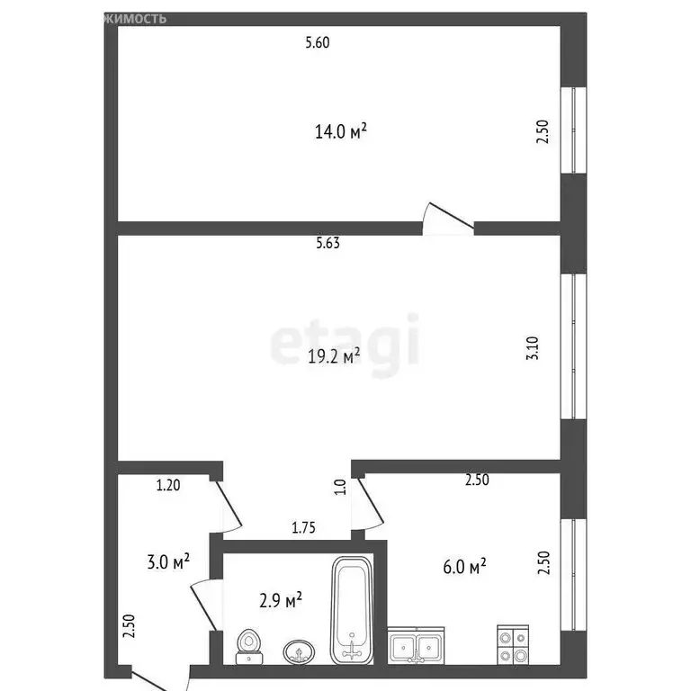 2-комнатная квартира: Саранск, проспект 60 лет Октября, 77 (45.1 м) - Фото 1