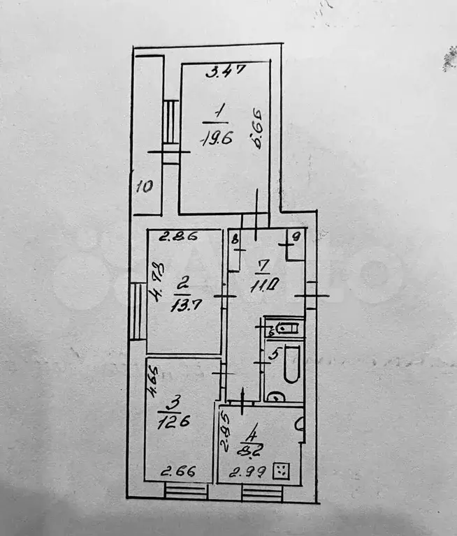 3-к. квартира, 74,7 м, 3/4 эт. - Фото 0