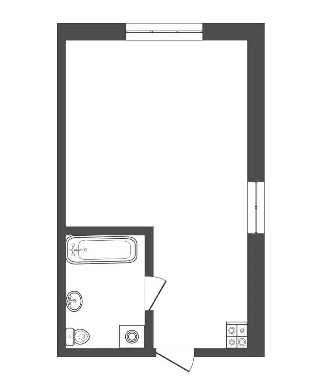 1-комнатная квартира: Кострома, Центральная улица, 48 (23.6 м) - Фото 1