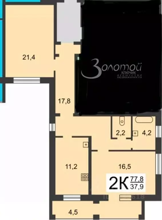 2-к кв. Нижегородская область, Нижний Новгород просп. Гагарина, 107 ... - Фото 2