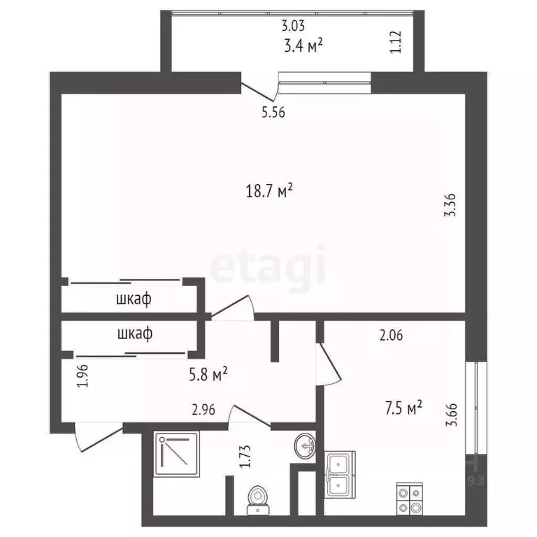 1-к кв. Краснодарский край, Геленджик ул. Свердлова, 30 (35.6 м) - Фото 1