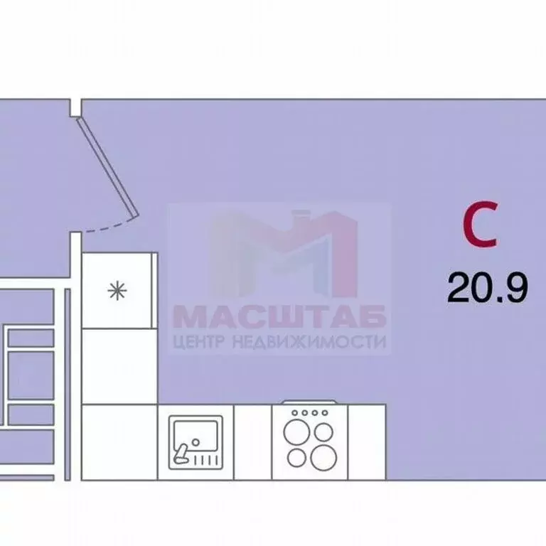 Квартира-студия: Санкт-Петербург, Кубинская улица, 82к3с1 (23.7 м) - Фото 0