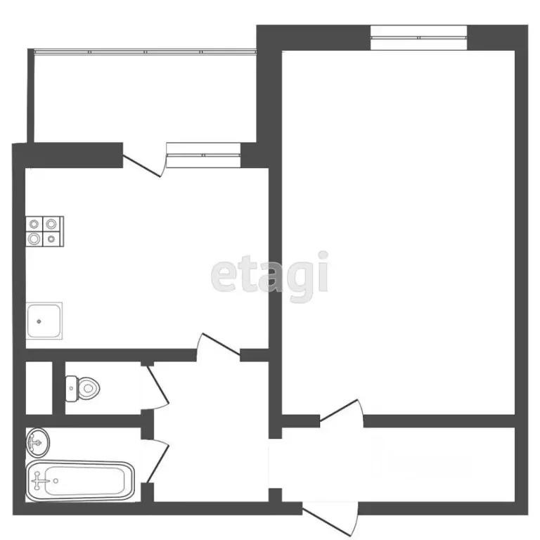 1-к кв. Тверская область, Тверь ул. Фрунзе, 8к1 (37.0 м) - Фото 1