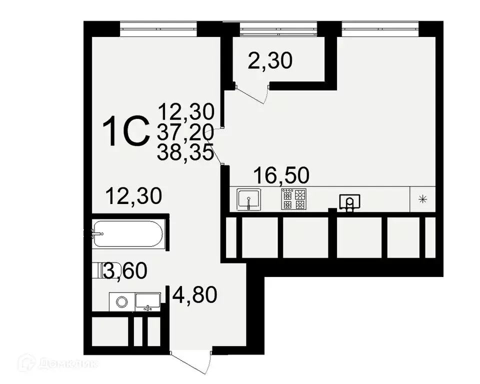 1-комнатная квартира: Рязань, Льговская улица, 10 (38.35 м) - Фото 0