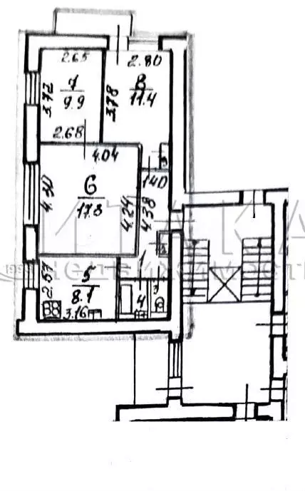3-к. квартира, 57,5 м, 6/9 эт. - Фото 0