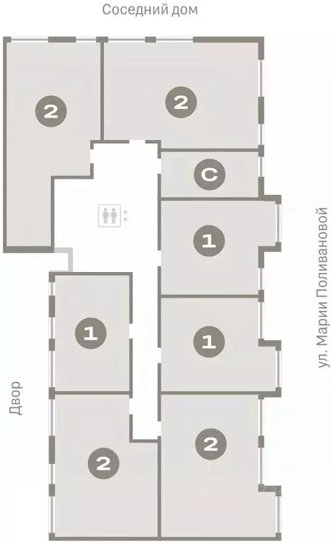 2-к кв. Ханты-Мансийский АО, Сургут 1-й мкр, Нефть жилой комплекс ... - Фото 1