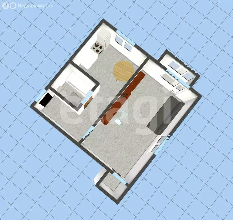 1-комнатная квартира: Губкин, Комсомольская улица, 41 (31.6 м) - Фото 2