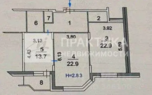 2-к кв. Московская область, Сергиев Посад ул. Дружбы, 9а (77.8 м) - Фото 2