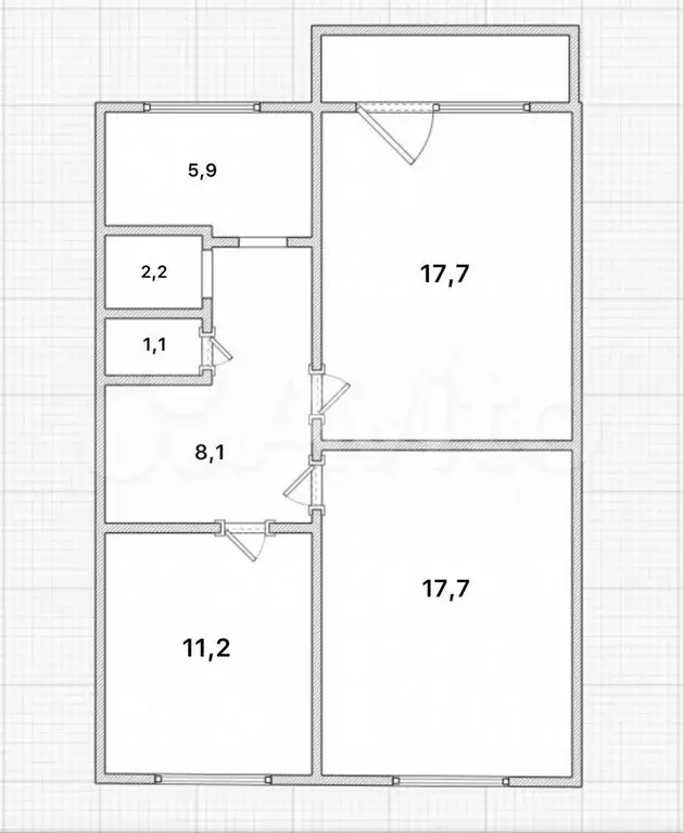 3-к. квартира, 63,9 м, 5/5 эт. - Фото 0