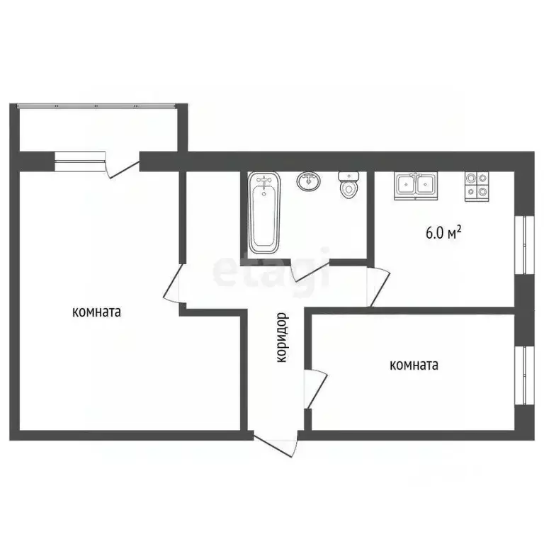 2-к кв. Ярославская область, Ярославль ул. Нефтяников, 7 (45.4 м) - Фото 2