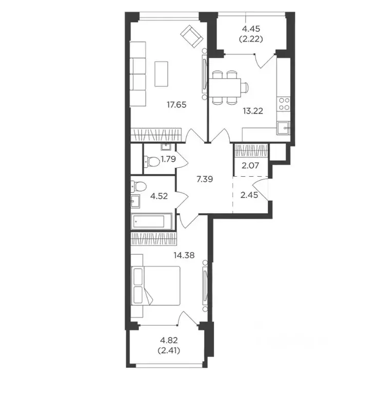 2-к кв. Москва ул. Виктора Маслова, 2 (68.0 м) - Фото 2
