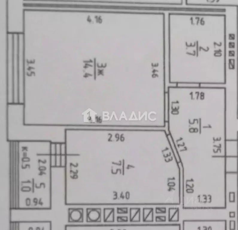 1-к кв. Калининградская область, Калининград Елизаветинская ул., 4к1 ... - Фото 2